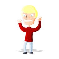 cartoon excited man N32