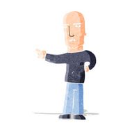 cartoon tough guy pointing