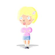 cartoon surprised woman N16