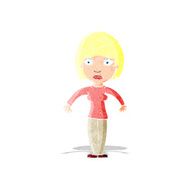 cartoon surprised woman N17