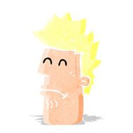 cartoon man feeling sick