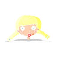 cartoon confused female face