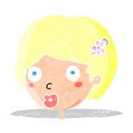 cartoon surprised female face N4