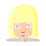 cartoon female face N12