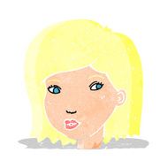 cartoon female face N13