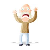 cartoon angry old man N14