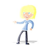 Cartoon Girl Pointing N5