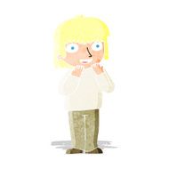 cartoon excited person