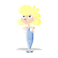 Cartoon Girl With Hands On Hips N6