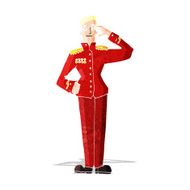 cartoon military man in dress uniform