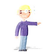 cartoon staring man N13