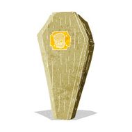 spooky cartoon coffin