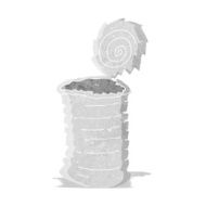 cartoon old tin can