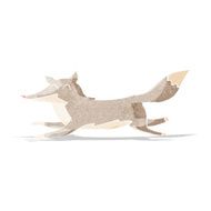 cartoon running wolf
