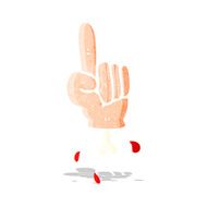 cartoon pointing halloween hand