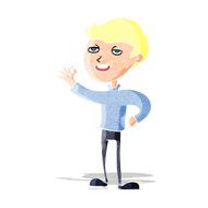 cartoon man making excellent gesture