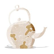 cartoon old tea pot