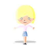 cartoon excited woman N8