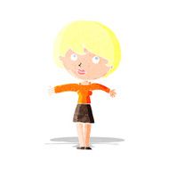 cartoon woman giving thumbs up