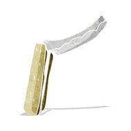 cartoon folding razor