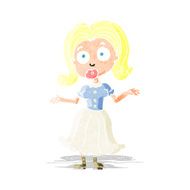 cartoon confused girl