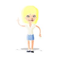 cartoon woman with idea N9