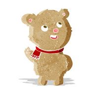 cartoon cute teddy bear with scarf
