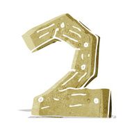 cartoon wooden number
