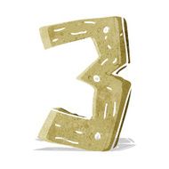 cartoon wooden number N2