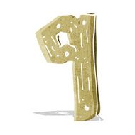 cartoon wooden number N5