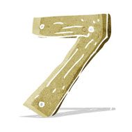 cartoon wooden number N8