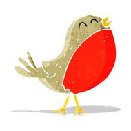 cartoon christmas robin N37