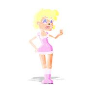 cartoon woman making dismissive gesture N2
