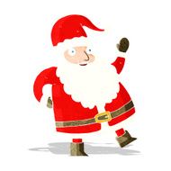 funny waving santa claus cartoon N2