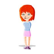 cartoon happy woman N25