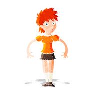 cartoon curious woman N8