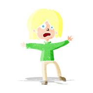 cartoon unhappy person