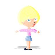 cartoon woman with open arms N2