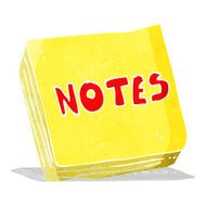 cartoon notes pad