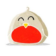 funny cartoon christmas robin
