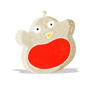 funny cartoon christmas robin N2