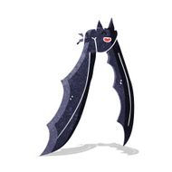 cartoon flying bat