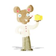 cartoon mouse holding cheese