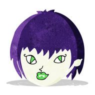 cartoon vampire girl face