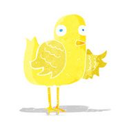 cartoon bird waving wing