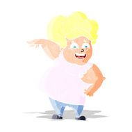 cartoon oveweight woman