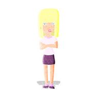 Cartoon Woman Standing N7