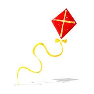 cartoon flying kite