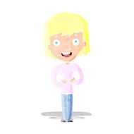 cartoon happy woman N26