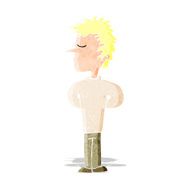 cartoon man ignoring